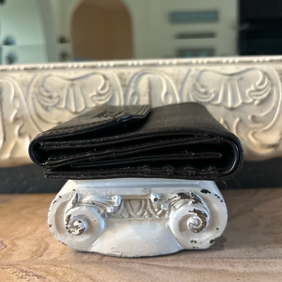 ESPRIT Chocolate Brown Pebbled Leather Trifold Compact Wallet - Picture 8 of 13